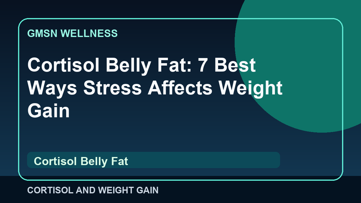 cortisol belly fat - Cortisol and weight gain illustration