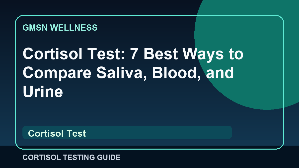 cortisol test - Cortisol testing guide illustration